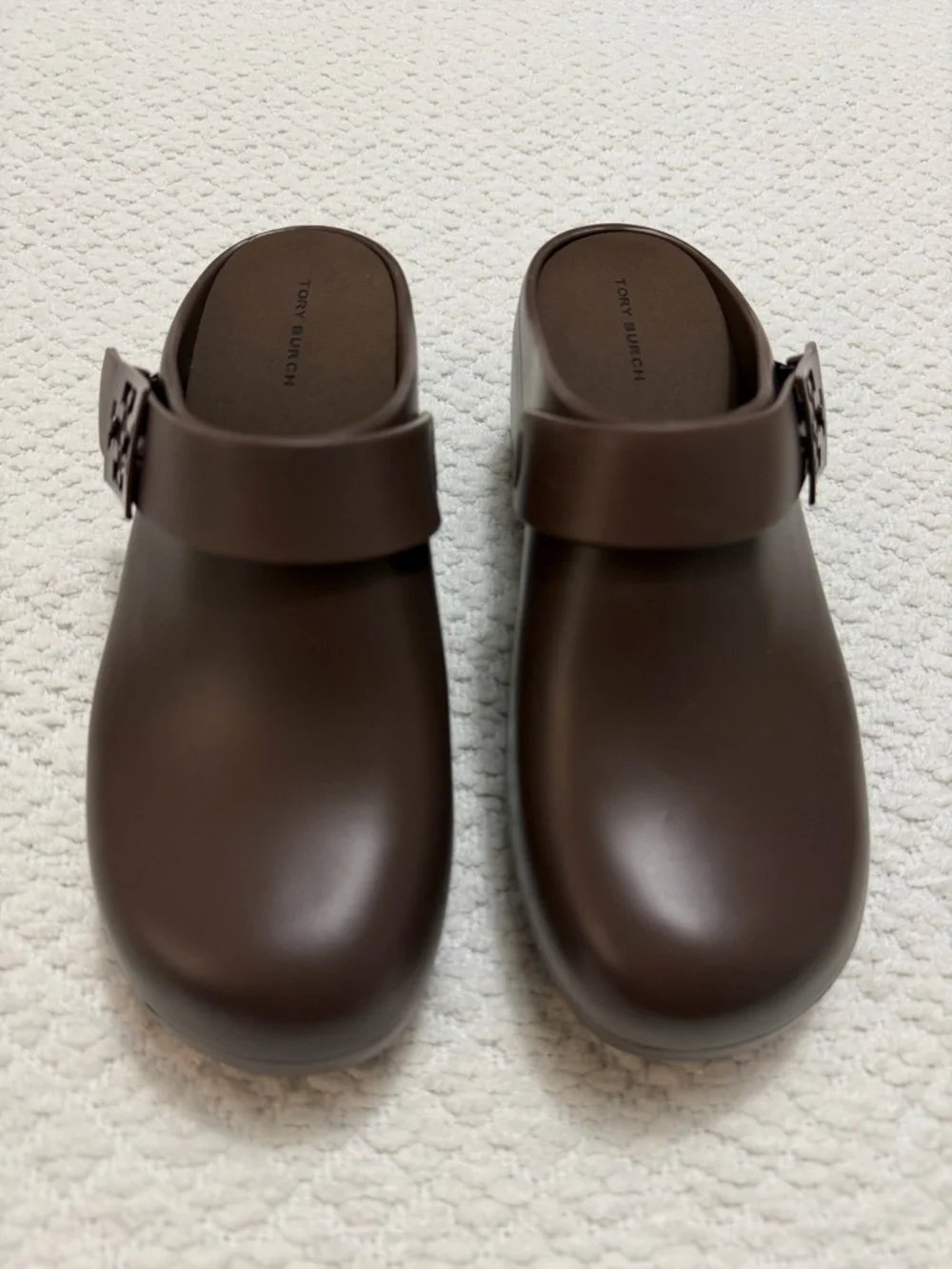 Tory Burch Mellow Platform Heeled Clog Coconut New in Box Women’s Size 7